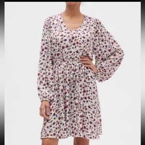 Banana Republic Multicolor Floral Long Sleeve Dress